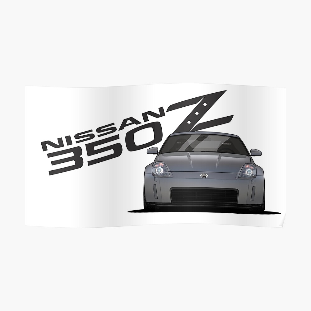 Nissan 350z Front Poster By Pixelrandom Redbubble