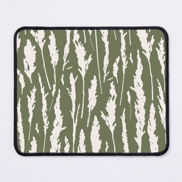 Item preview, Pampas grass on green seamless pattern designed and sold by Kizuneko.