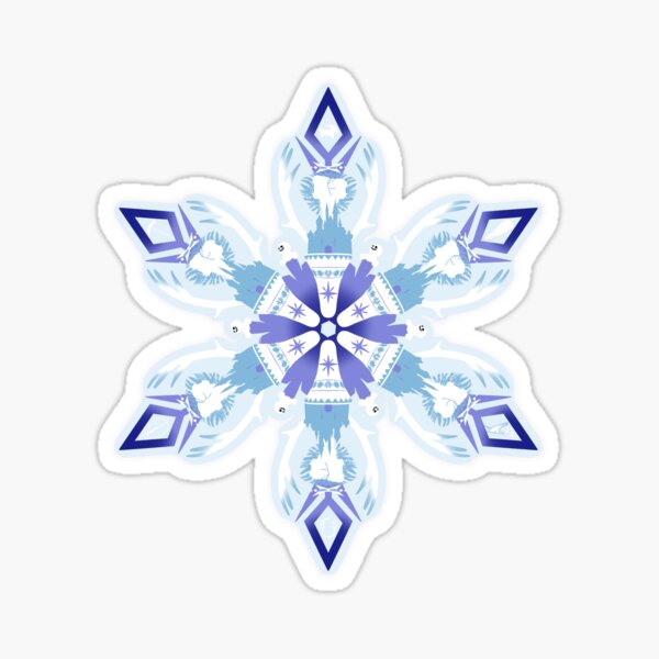 Fuzzy Snowflake Stickers