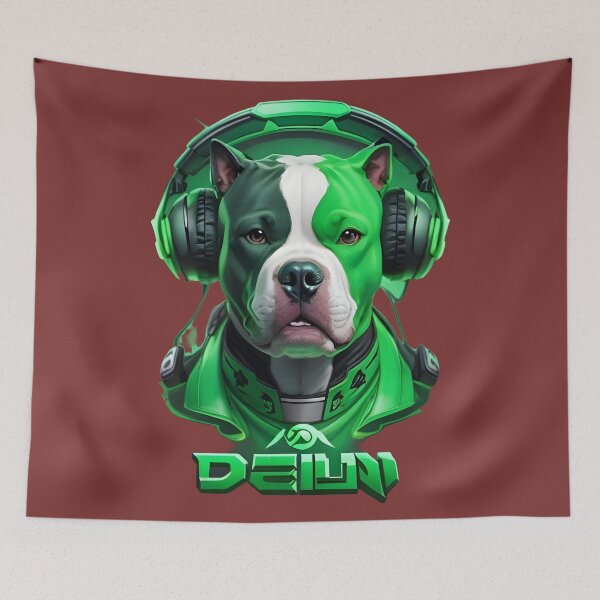 Item preview, Top Dog of Gaming: Pitbull Power Merchandise designed and sold by nadeem4design.