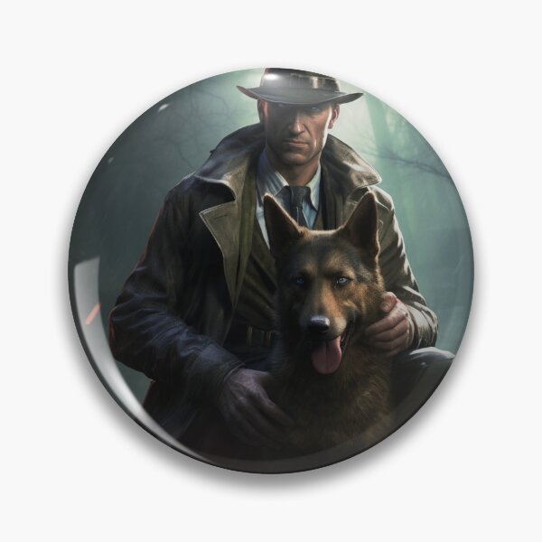 Item preview, Nick Valentine and Dogmeat designed and sold by MendaciousMina.
