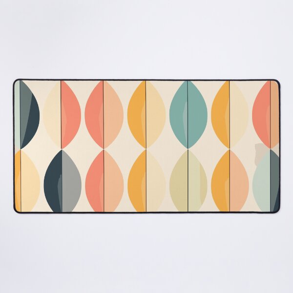 Item preview, Retro Pastel Geometric Leaf Array designed and sold by MidModMaison.
