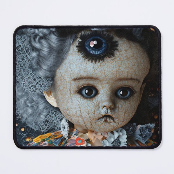 Item preview, Scary Cracked Doll Face - Dark Acadamia Artwork  designed and sold by KrisantoArts.