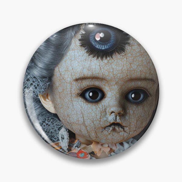 Item preview, Scary Cracked Doll Face - Dark Acadamia Artwork  designed and sold by KrisantoArts.