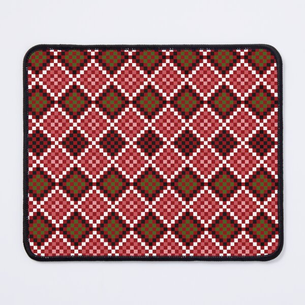 Item preview, Patchwork quilting pattern in red and white squares designed and sold by Carlos Gudino.