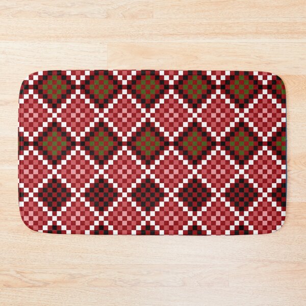 Item preview, Patchwork quilting pattern in red and white squares designed and sold by Carlos Gudino.