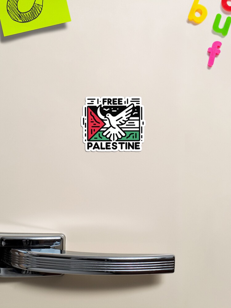 Thumbnail 1 of 3, Magnet, Free Palestine designed and sold by placesonearth.