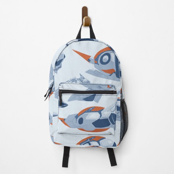 Item preview, Vibrant Orange and White Flying Spaceship Pattern designed and sold by KuroeStudio.