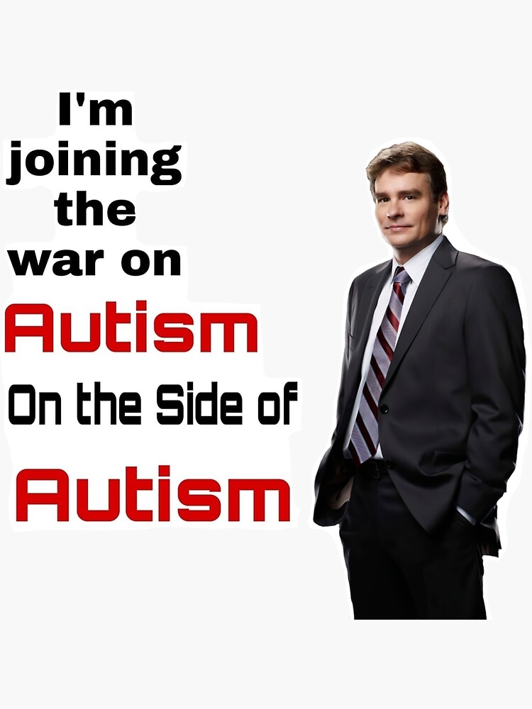 Thumbnail 3 of 3, Sticker, James Wilson Joining the War on Autism designed and sold by ratboyuwu.