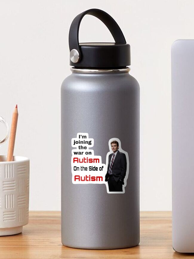 Thumbnail 1 of 3, Sticker, James Wilson Joining the War on Autism designed and sold by ratboyuwu.