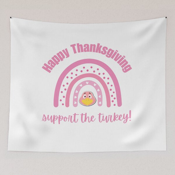 Item preview, Funny Happy Thanksgiving Support The Turkey Pink Design designed and sold by MimsTees.