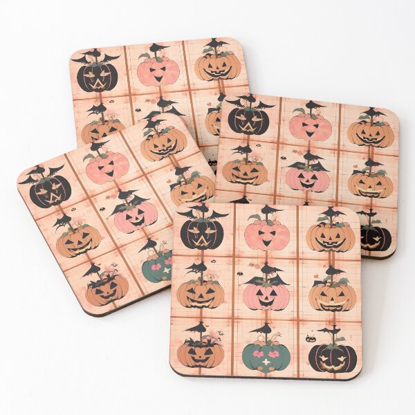Aperçu de l'œuvre 9 citrouilles-lanternes effrayantes et souriantes pour Halloween créée et vendue par StickerSquare.