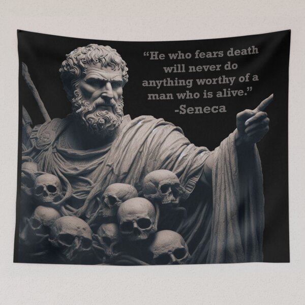 Item preview, Seneca philosophical stoic quote on death inspiration designed and sold by imaMunchkin.