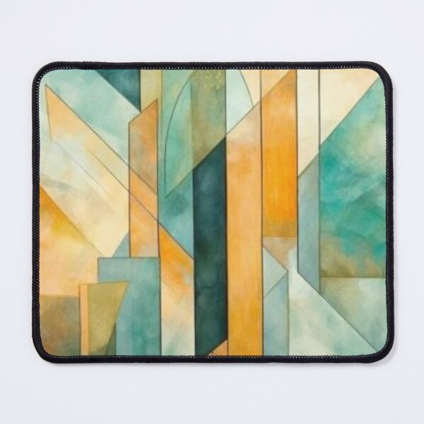 Item preview, Geometric Turquoise and Gold Abstract Pattern designed and sold by GoeCentric.