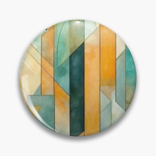 Item preview, Geometric Turquoise and Gold Abstract Pattern designed and sold by GoeCentric.