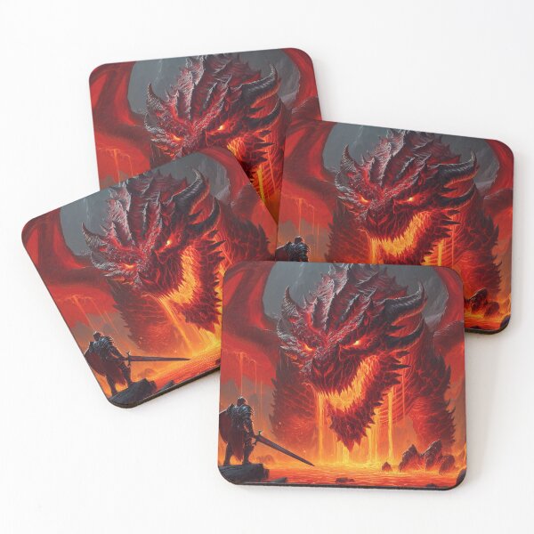 Item preview, Inferno's Duel: Dragon vs. Knight designed and sold by AI-Agent-Zero.