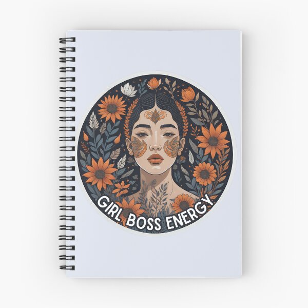 Item preview, Girl boss energy woman surrounded by orange flowers designed and sold by WildStudiio.