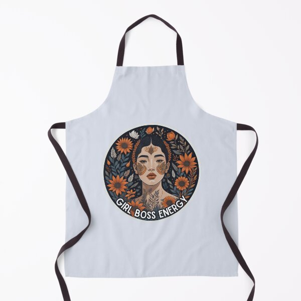 Item preview, Girl boss energy woman surrounded by orange flowers designed and sold by WildStudiio.
