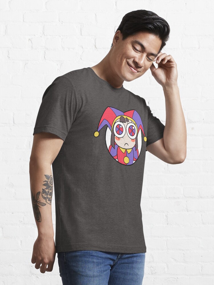 Pomni Head Icon Sticker T-Shirt [The Amazing Digital Circus] Pin for Sale  by coolartdotcom