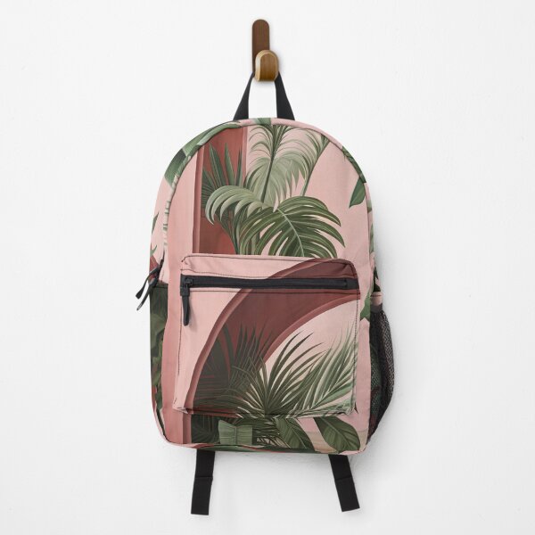 Item preview, Green Tropical Leaves at Pink Arched Doorways designed and sold by DreamyDaisy.