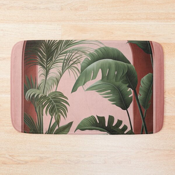 Item preview, Green Tropical Leaves at Pink Arched Doorways designed and sold by DreamyDaisy.