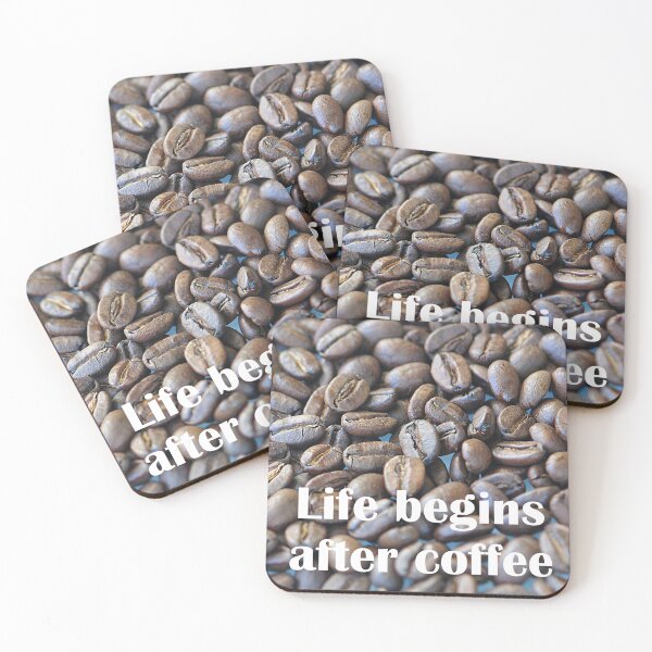 Item preview, Life Begins after coffee over the top of coffee beans designed and sold by IPPhotography.