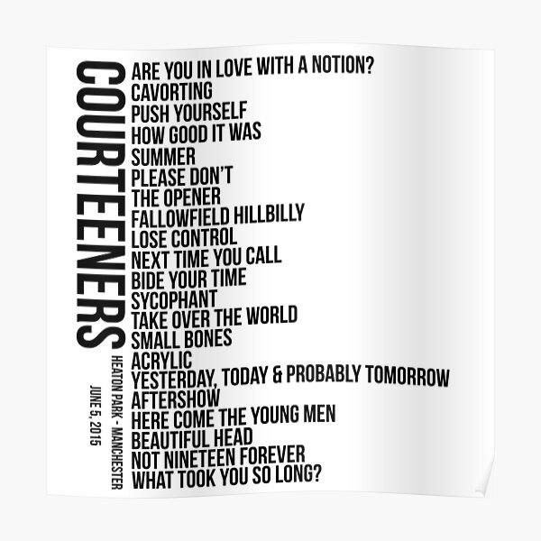 courteeners-bide-your-time-lyrics-print-music-poster-etsy