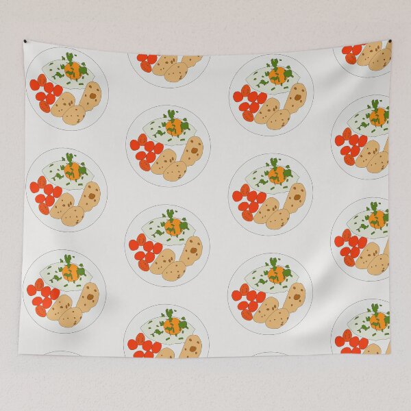 Item preview, Breakfast with bread, egg, and tomatoes designed and sold by Eathusiast.