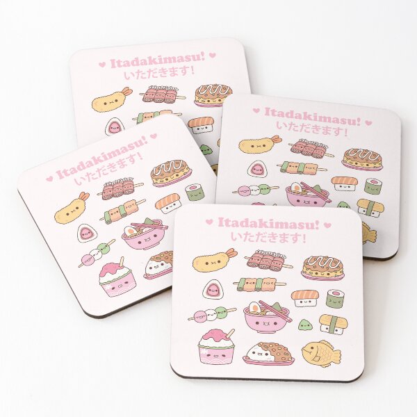 Item preview, Cute Yummy Japanese Food Set Itadakimasu designed and sold by rustydoodle.