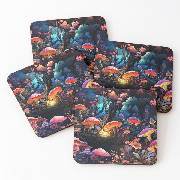 Item preview, Magic Mushrooms Psychedelic Forest designed and sold by tivaslove.