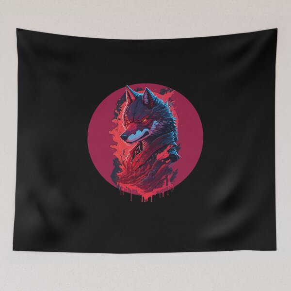 Artikelvorschau, Bloody Wolf Warrior, Red Moon und Hill entworfen und verkauft von arrollowilhe.