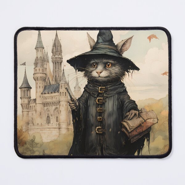 Item preview, Medieval Bestiary Witches Cat Familiar designed and sold by GhostOfSam.