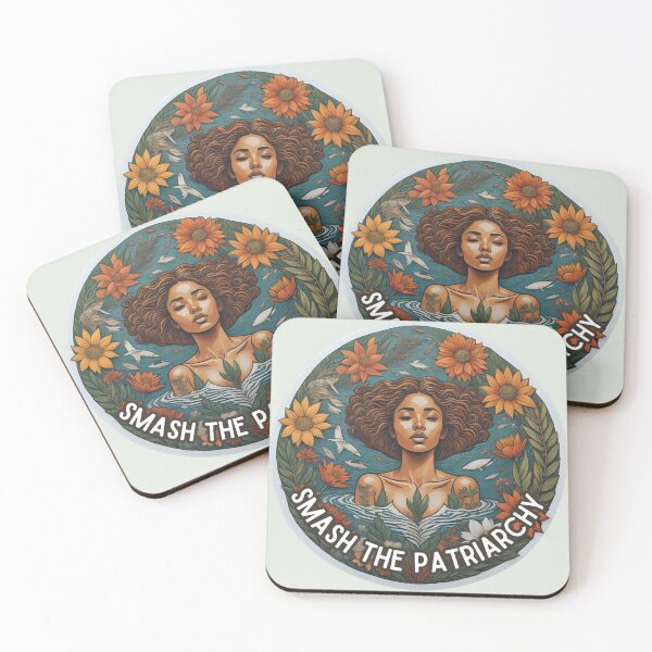 Item preview, Smash the patriarchy woman surrounded by flowers designed and sold by WildStudiio.