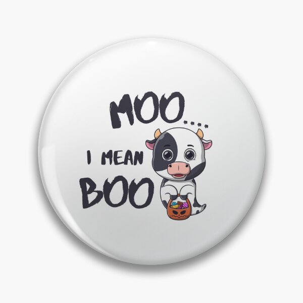 Item preview, Moo I Mean Boo cute designed and sold by ChromaHeaven.