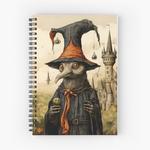 Aperçu de l'œuvre Bestiaire Médiéval Sorcières Oiseau Familier créée et vendue par GhostOfSam.