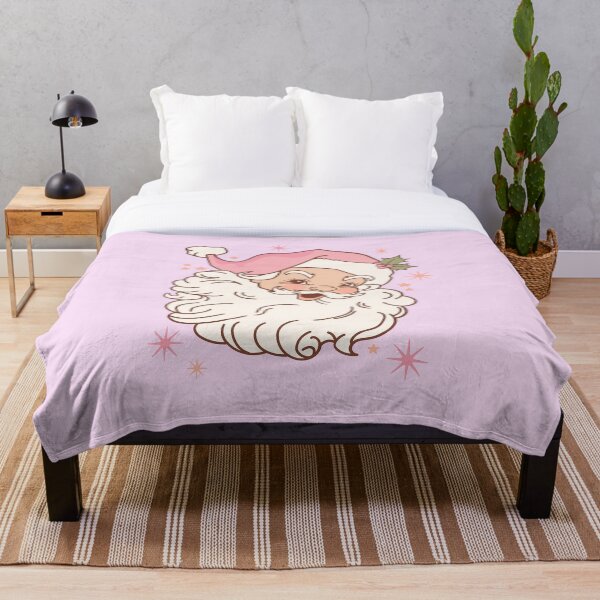 Aperçu de l'œuvre Rétro Père Noël Milieu Du Siècle Moderne Rose Mignon créée et vendue par PUFFYP.