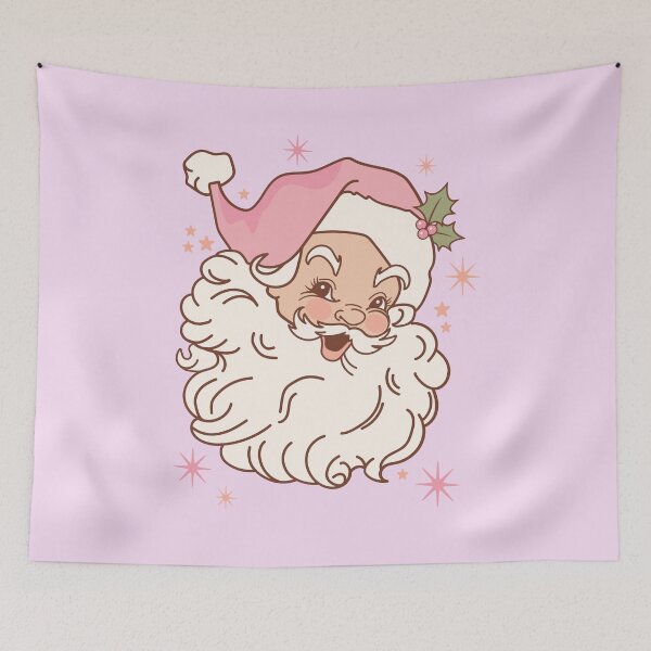 Item preview, Retro Santa Claus Mid Century Modern Pink Cute designed and sold by PUFFYP.