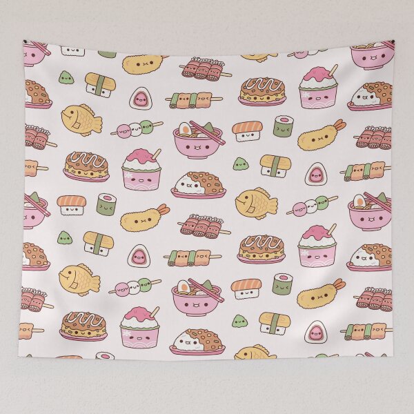 Item preview, Cute Japan Food Set And Pattern designed and sold by rustydoodle.
