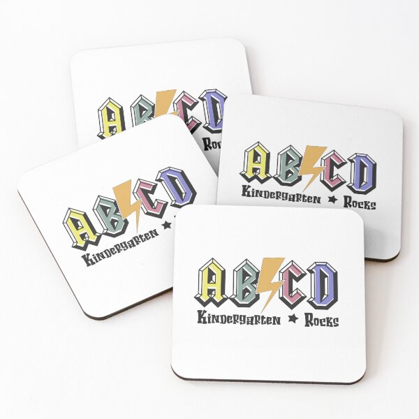 Item preview, ABCD - Kindergarten Rocks" vintage ACDC music style designed and sold by Dolphin Graphic.
