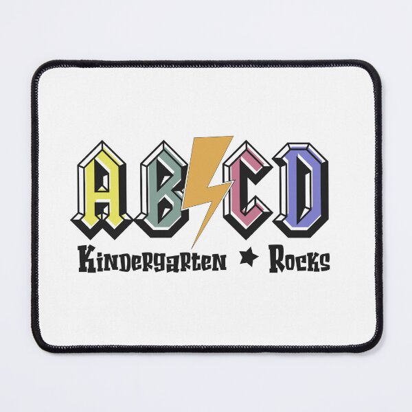 Item preview, ABCD - Kindergarten Rocks" vintage ACDC music style designed and sold by Dolphin Graphic.