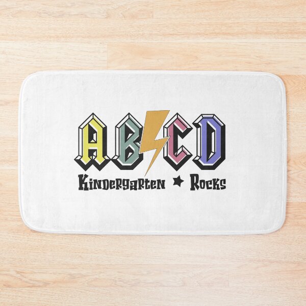 Item preview, ABCD - Kindergarten Rocks" vintage ACDC music style designed and sold by Dolphin Graphic.