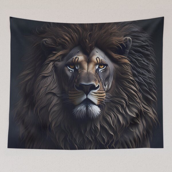 Item preview, "Realistic Artwork of a Majestic Lion in the United Kingdom" designed and sold by Best-Art-32.