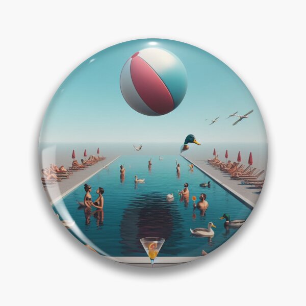 Item preview, Duck Pool Party designed and sold by AI-Art-by-Alan.