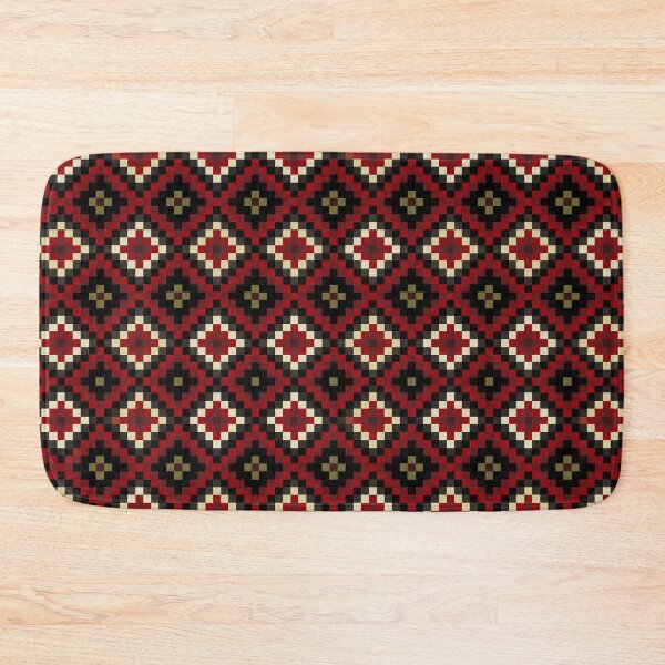 Item preview, Patchwork quilting pattern in black and red squares designed and sold by Carlos Gudino.