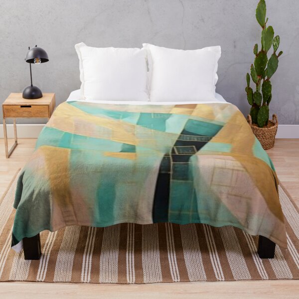 Item preview, Abstract Geometric Gold Turquoise Pattern designed and sold by GoeCentric.