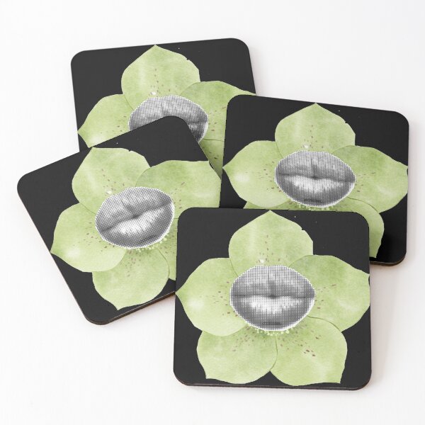 Item preview, lips collage green flower designed and sold by BrodloeRoepe.