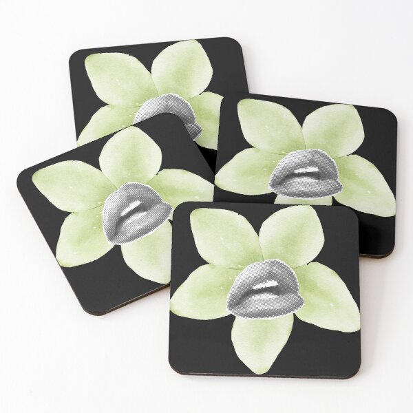 Item preview, lips collage green flower designed and sold by BrodloeRoepe.