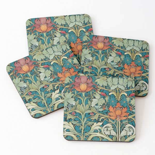 Item preview, Winter Blooms in William Morris Style designed and sold by Tamas Das.