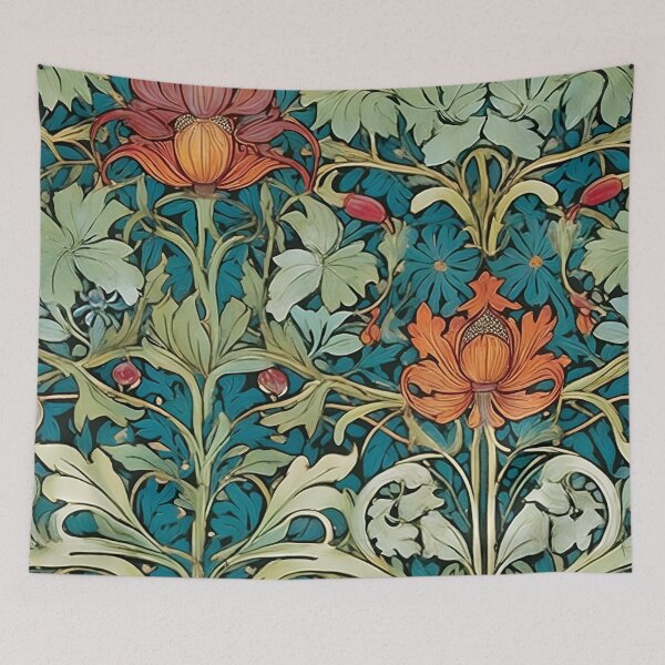 Item preview, Winter Blooms in William Morris Style designed and sold by Tamas Das.