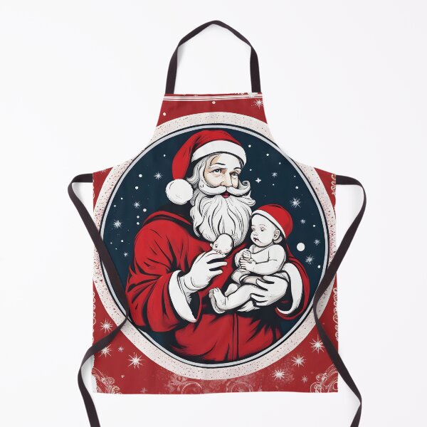 Artikelvorschau, Weihnachtsmann hält Baby Jesus Frohe Weihnachten T-Shirt entworfen und verkauft von PrintyArts.